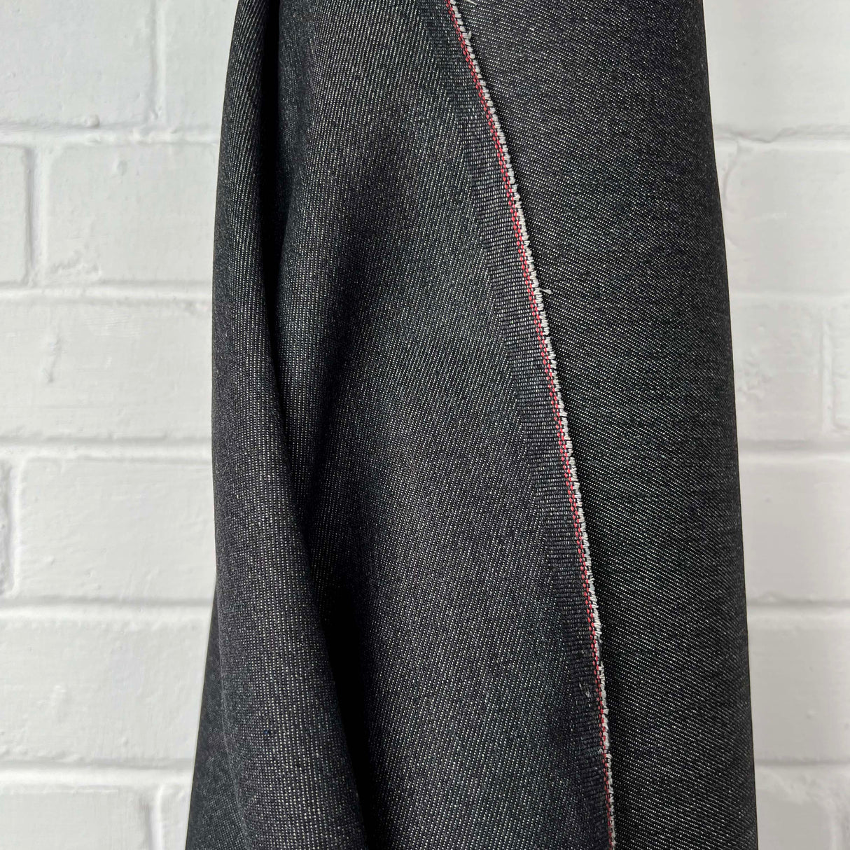 Denimfest 8oz Dale Black Cotton Midweight Woven Jean Trouser Fabric Edge