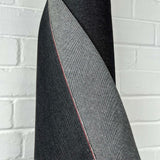 Denimfest 8oz Dale Black Cotton Midweight Woven Jean Trouser Fabric hang