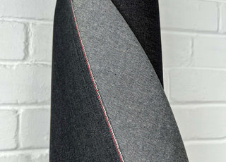 Denimfest 8oz Dale Black Cotton Midweight Woven Jean Trouser Fabric hang