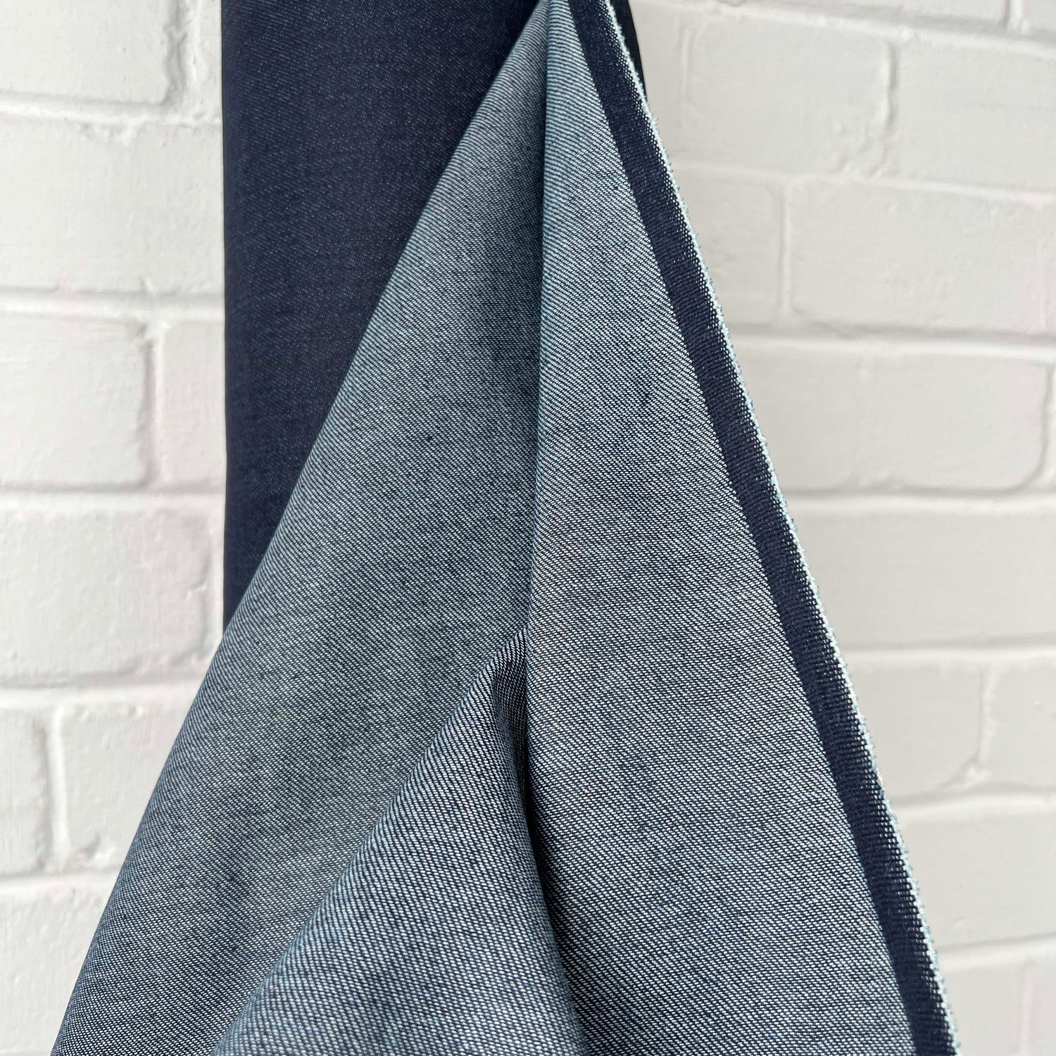 Denimfest 9.2oz Dexter Blue Cotton Polyester Viscose Woven Jean Trouser Fabric Hang