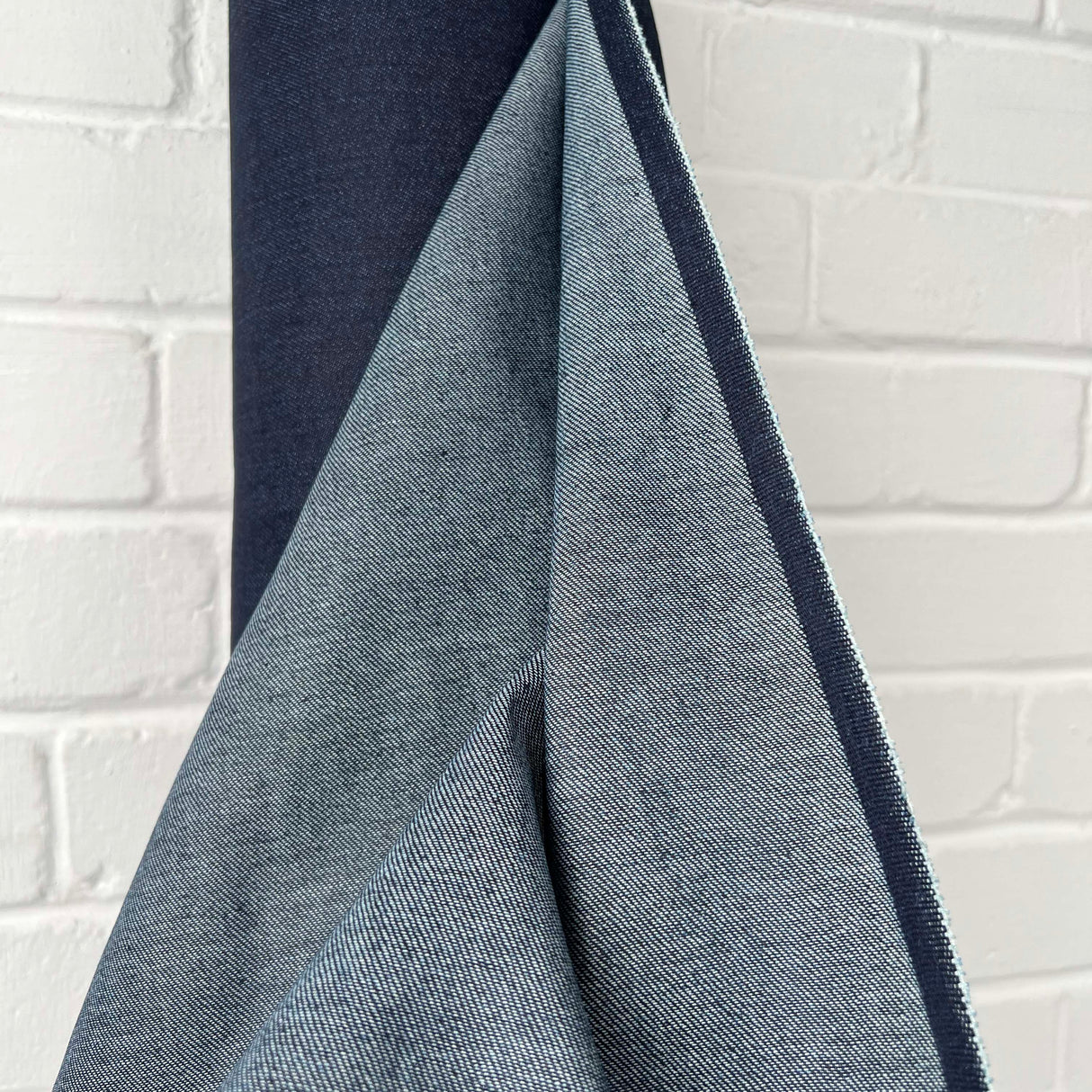 Denimfest 9.2oz Dexter Blue Cotton Polyester Viscose Woven Jean Trouser Fabric Hang