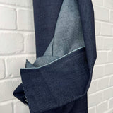 Denimfest 9.2oz Dexter Blue Cotton Polyester Viscose Woven Jean Trouser Fabric Edge