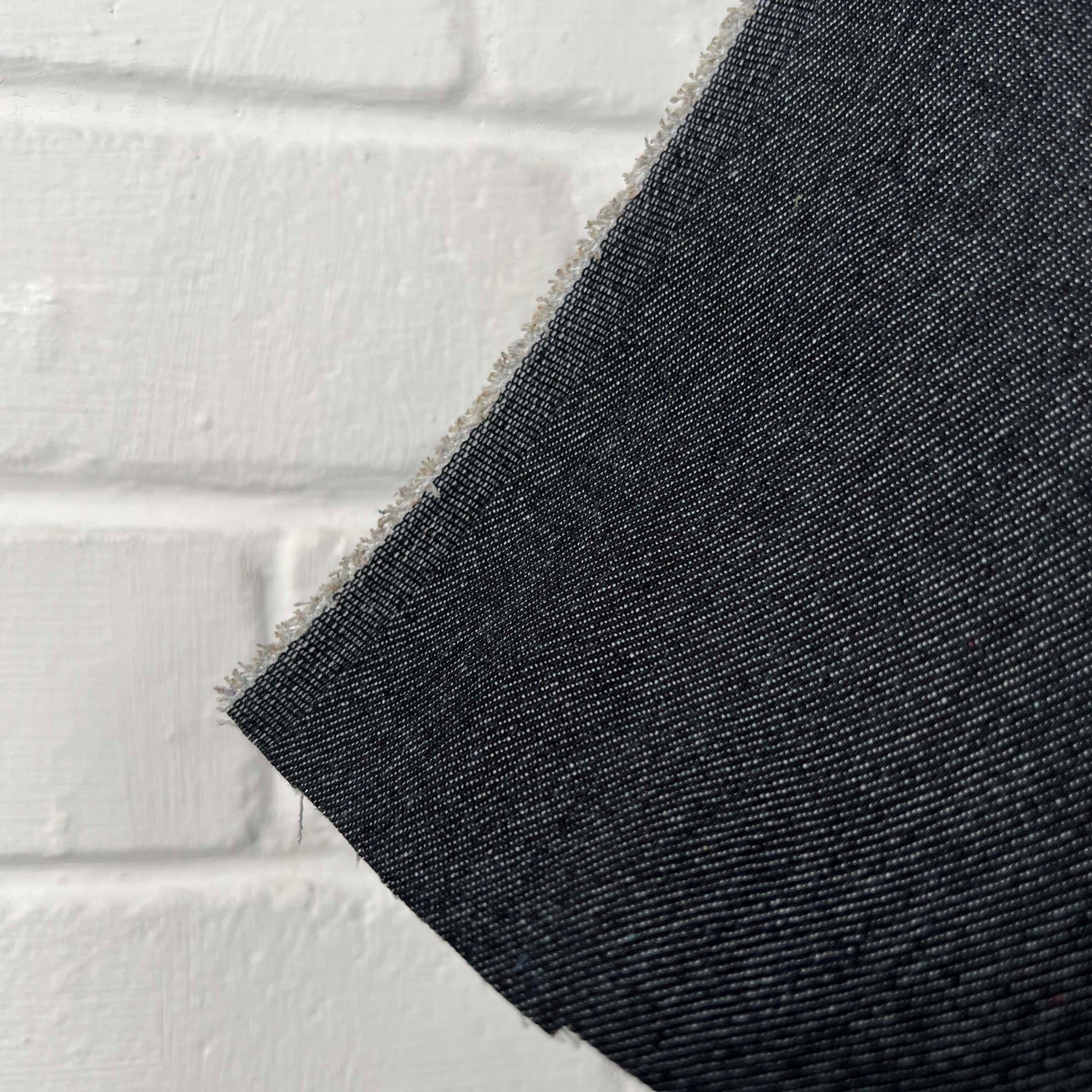Denimfest 9.5oz Drake Black Cotton Polyester Midweight Woven Jean Trouser Fabric Edge 2