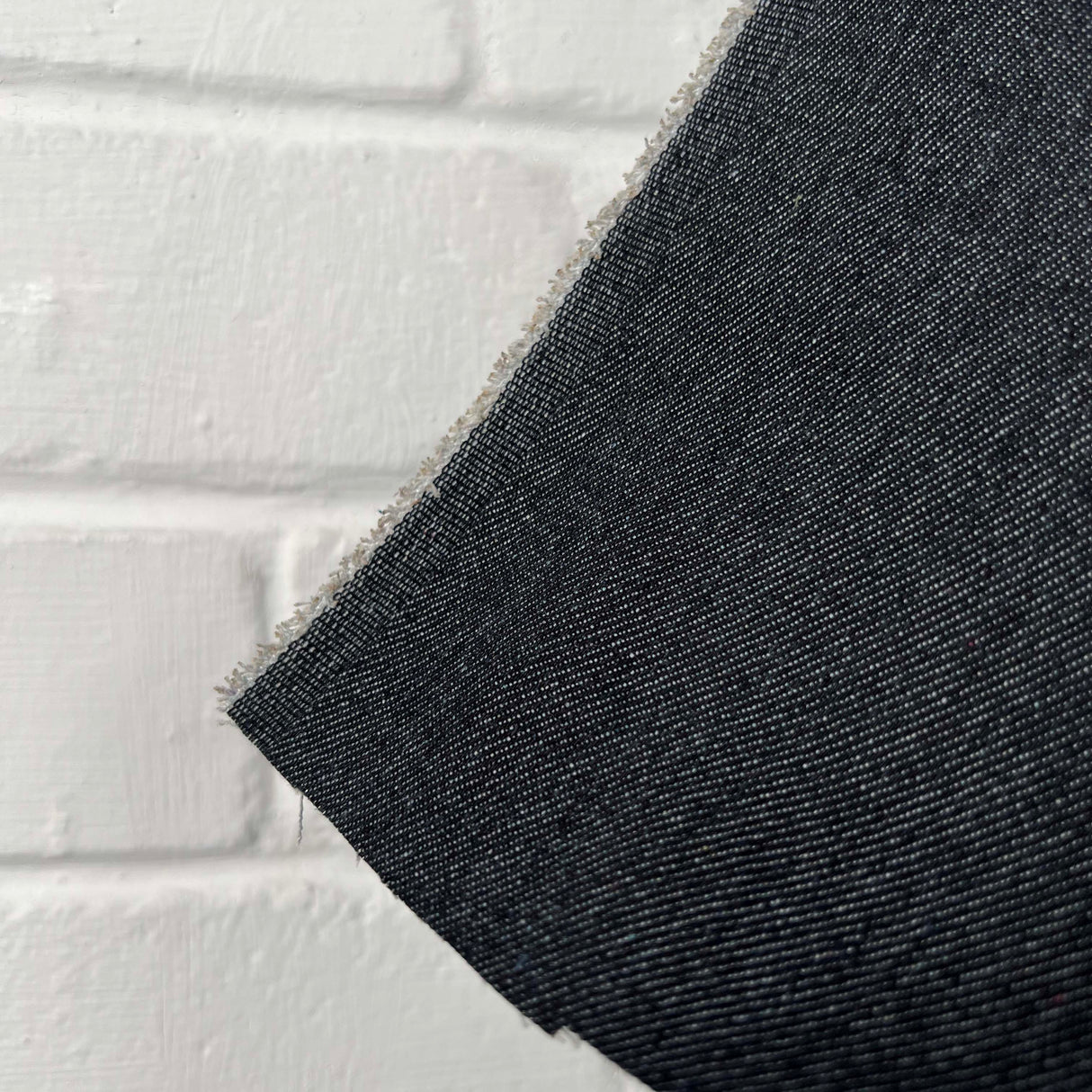 Denimfest 9.5oz Drake Black Cotton Polyester Midweight Woven Jean Trouser Fabric Edge 2