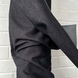 Denimfest 9.6oz Daniel Black Cotton Midweight Woven Jean Trouser Fabric Close Up