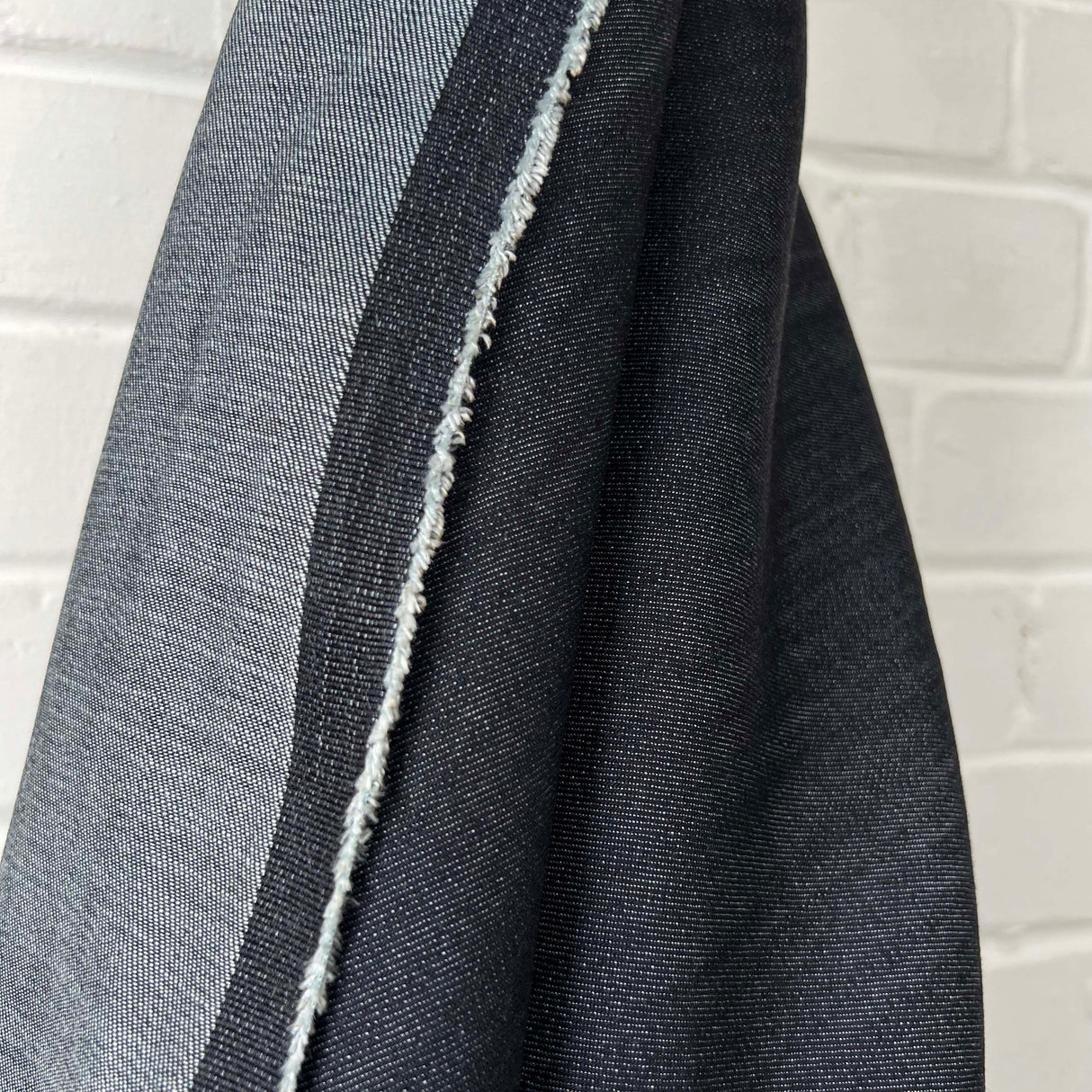 Denimfest 9oz Dave Blue Cotton Midweight Woven Jean Trouser Fabric Edge