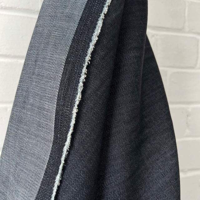 Denimfest 9oz Dave Blue Cotton Midweight Woven Jean Trouser Fabric Edge