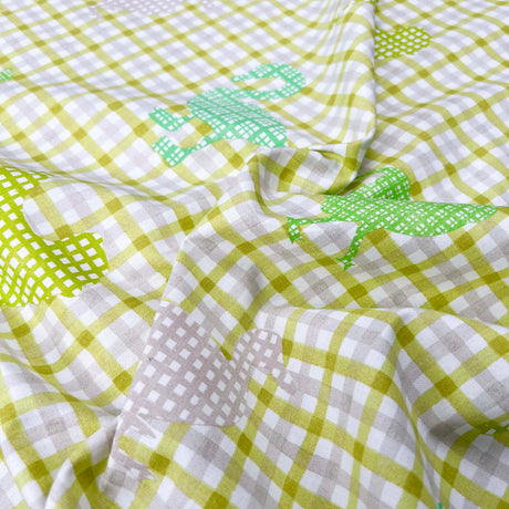 Gingham Chicken Printed Cotton Fabric Designers Guild Rosecomb CU