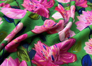 Viscose Dress Fabric Finest Challis - Garden Party CU