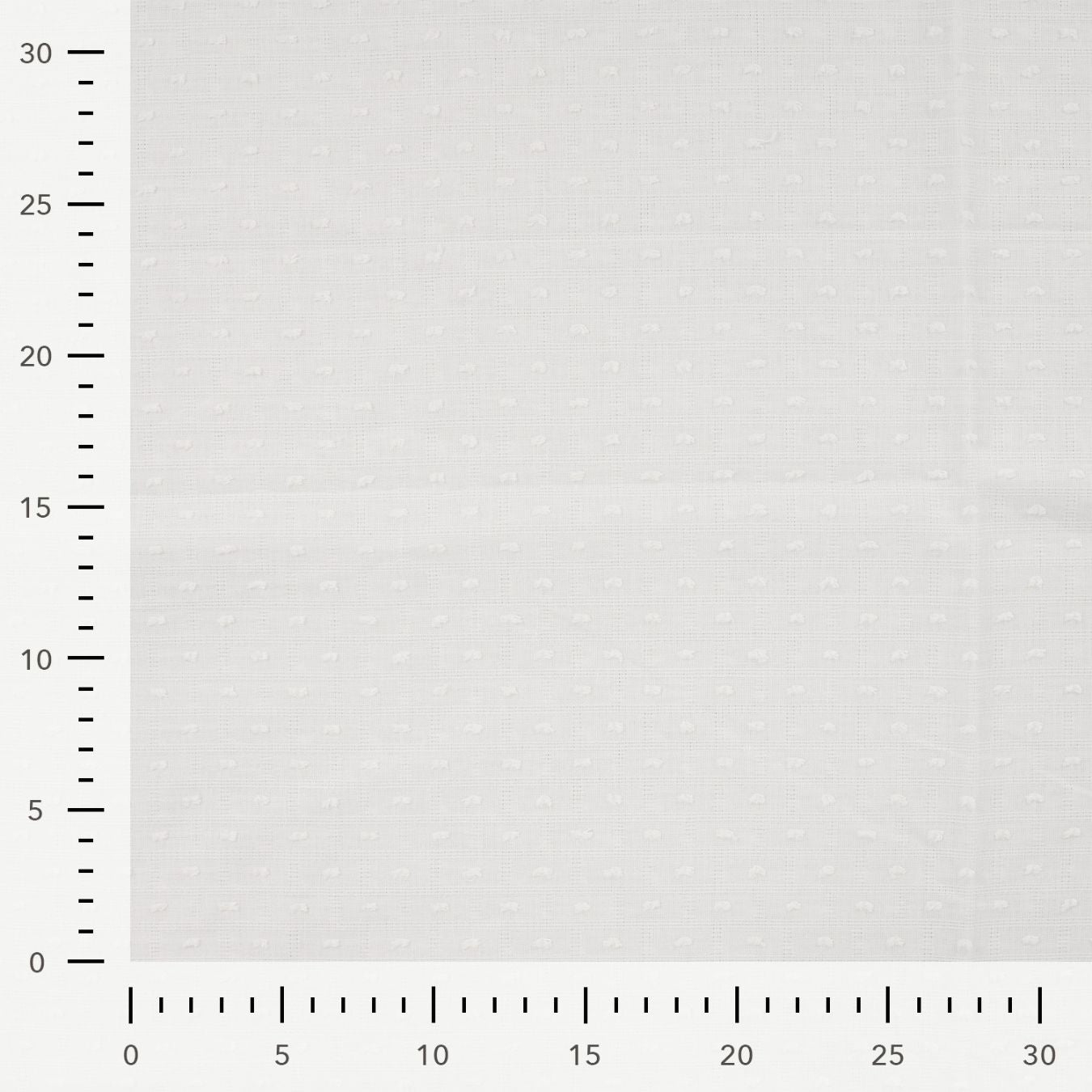 Dot & Check Ecru Dobby Cotton 75gsm Dress Fabric Ruler