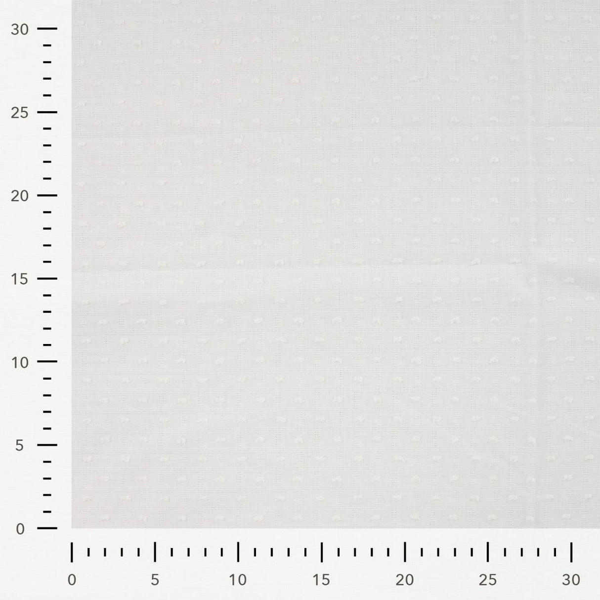 Dot & Check Ecru Dobby Cotton 75gsm Dress Fabric Ruler