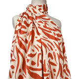 Double Gauze Peaches and Cream Cotton Dress Fabric Mannequin