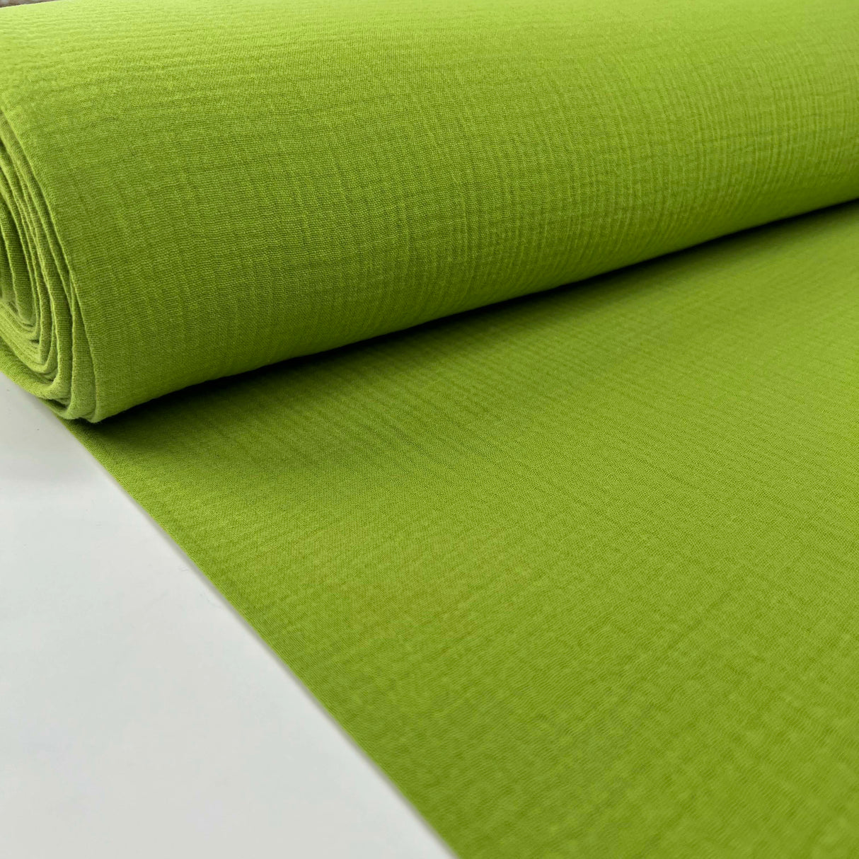 Double Gauze Pistachio Green Cotton Dress Fabric Bolt
