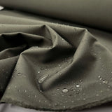Dry Finish Waxed Cotton 8oz Khaki Water Resistant Plain Coating Fabric CU