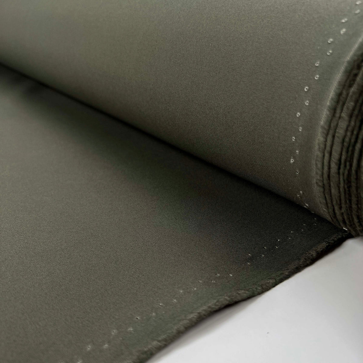 Dry Finish Waxed Cotton 8oz Khaki Water Resistant Plain Coating Fabric Roll