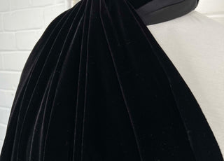 Premium 100% Silk Dress Fabric Dynasty Silk Velvet Black