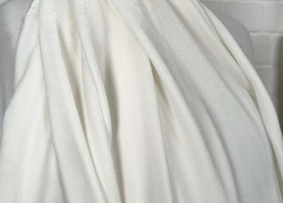 Premium 100% Silk Dress Fabric Dynasty Silk Velvet Ivory 
