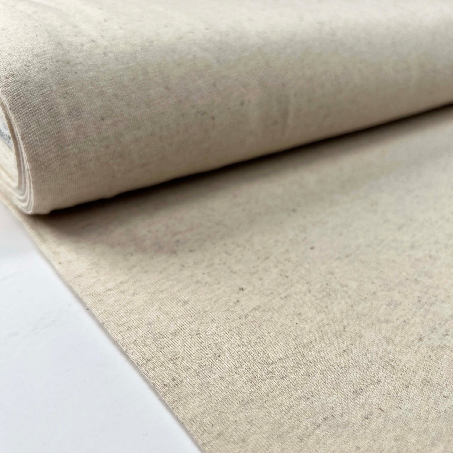 Ecru_Linen_Knit_Jersey_Cotton_Elastane_Stretch_Cream_Marl_Fabric_Bolt