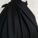 Black Deadstock British Wool Suiting Fabric Edwardian