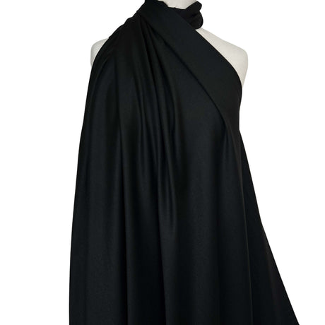 Black Deadstock British Wool Suiting Fabric Edwardian Mannequin