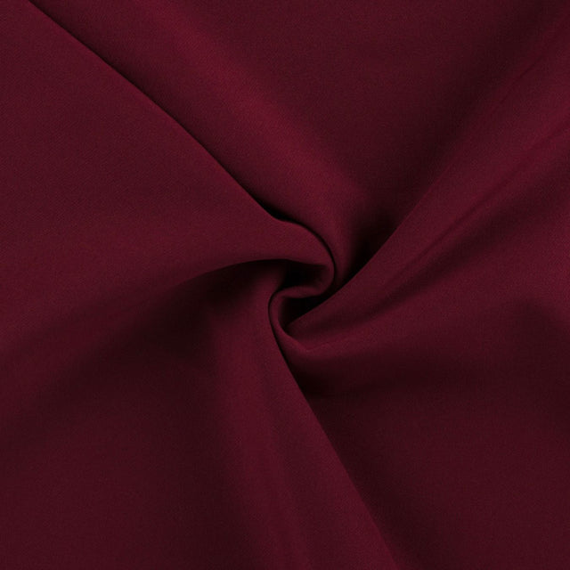Elona Bordeaux Woven Stretch Twill Polyester 260gsm Dress Fabric Swirl