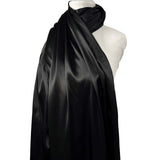 Eternal Satin Black Viscose Italian Plain Woven Dress Fabric Mannequin