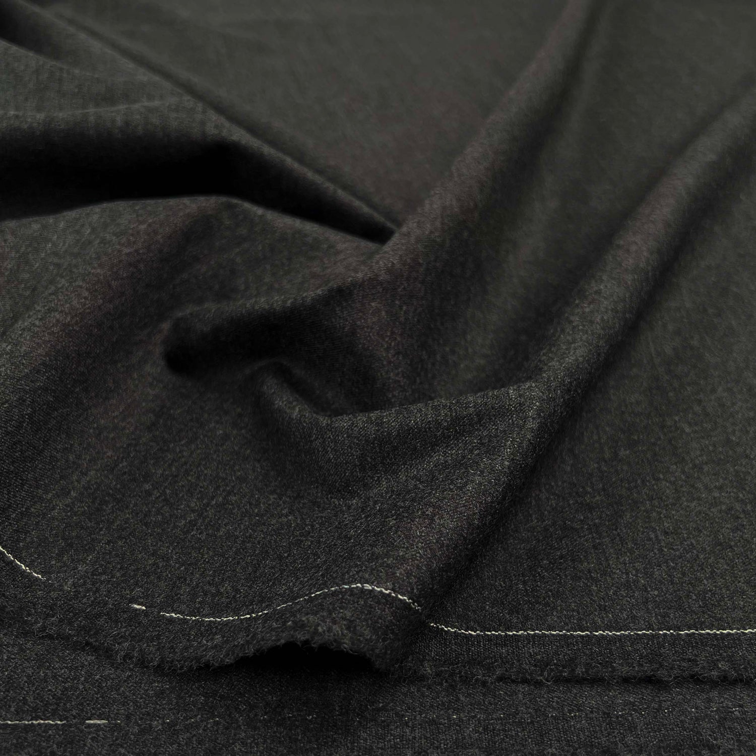 Charcoal Grey Wool Lycra Stretch Suiting Fabric Exceedingly Smart CU