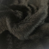 Faux Fur Black Polyester Coating Fabric