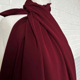 Polyester Elastane Stretch Suiting Crepe Fabric Femme Fatale Bordeaux CU