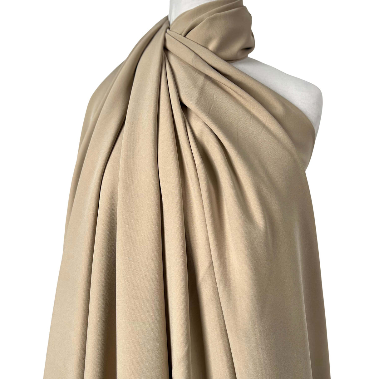 Polyester Elastane Stretch Suiting Crepe Fabric Femme Fatale Nude Mannequin