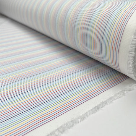 Fine Rainbow Stripe Cotton