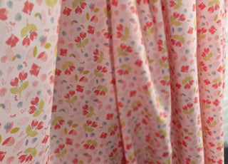 Floral Cotton Dress Fabric John Louden Winslet Pink CU