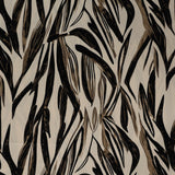 Sepia Leaves Brown Abstract Print Viscose Dress Fabric fabric, undefined