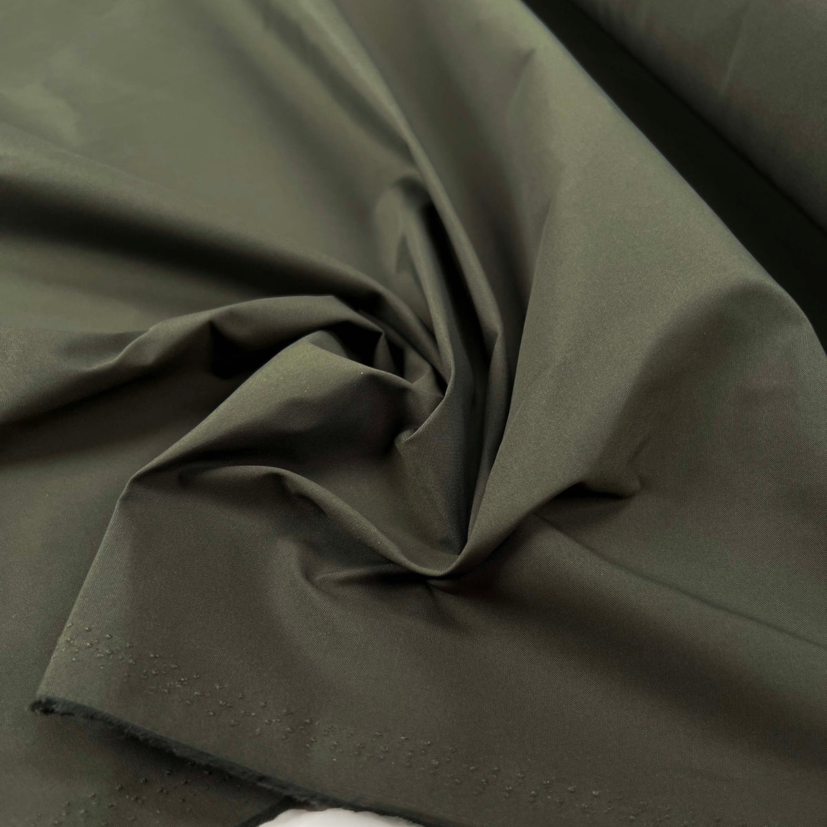 Fourteen Forests Wax Cotton 6oz Green Khaki Fabric CU
