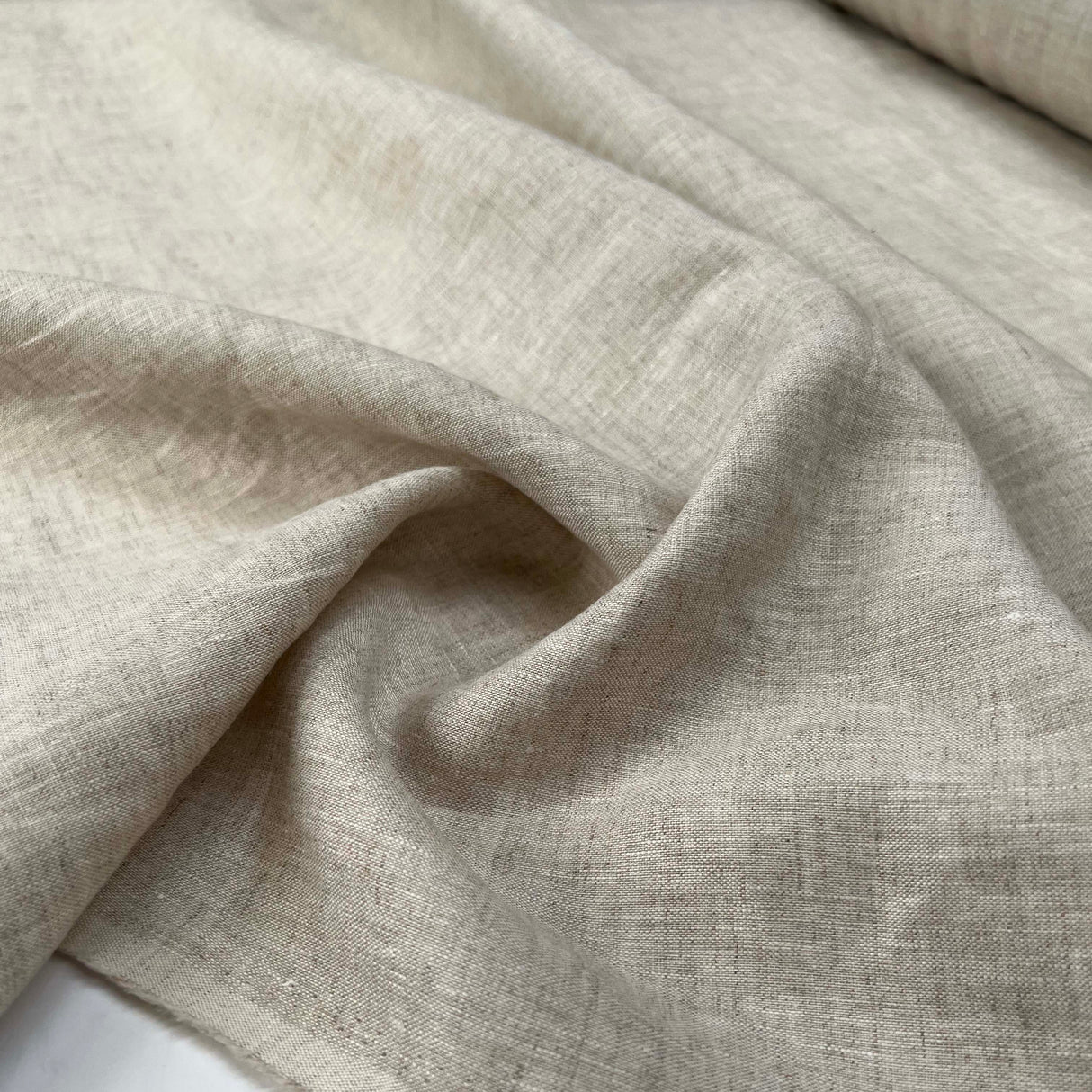 French_Linen_Natural_Plain_Woven_Dress_Fabric_Close-Up