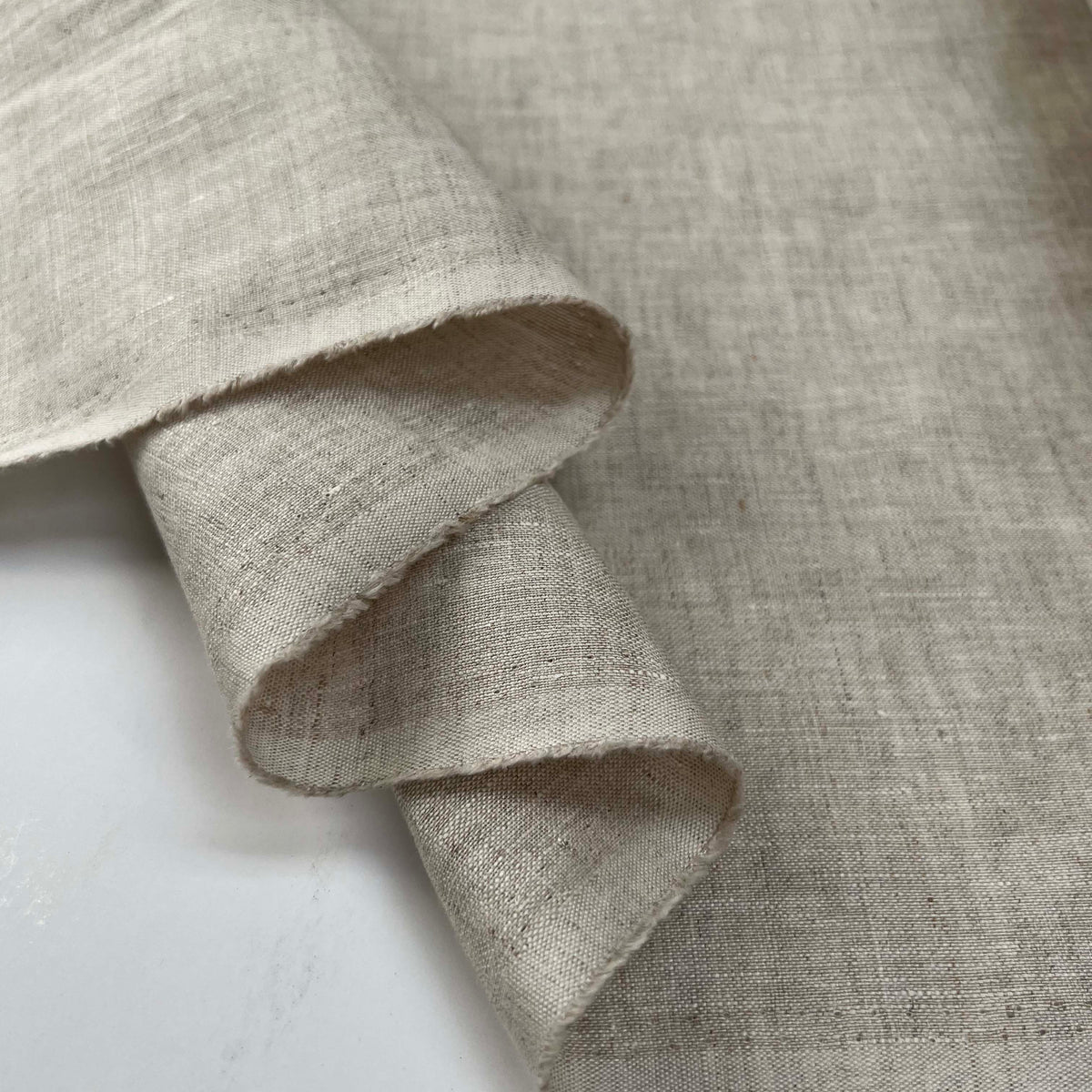 Original Linen Lightweight Plain Dress Fabric | French Linen - Natural ...