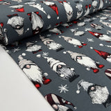 French Terry - Festive Gnome - Grey