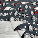 French Terry - Festive Gnome - Grey