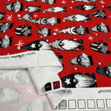 French Terry - Festive Gnome - Red
