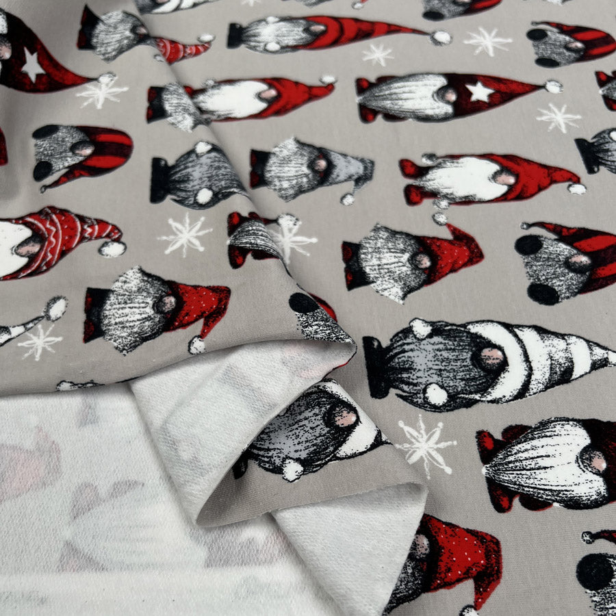 French Terry - Festive Gnome - Sand