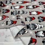 French Terry - Festive Gnome - Sand