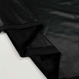 Fur Backed Faux Leather - Black Fabric
Fold