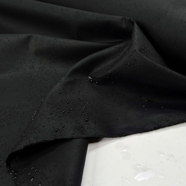 British Millerain Gamekeeper 8oz Wax Cotton Black Fabric CU
