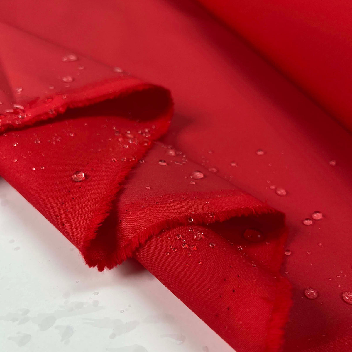 Gamekeeper 8oz Wax Cotton Red British Millerain Fabric Fold