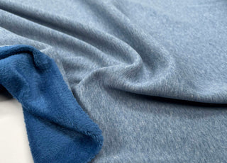 Glacier Soft Sweatshirt Marine Blue Polyester Cotton Elastane Alpine Fleece Stretch Fabric CU
