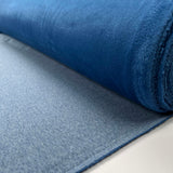 Glacier Soft Sweatshirt Marine Blue Polyester Cotton Elastane Alpine Fleece Stretch Fabric Roll