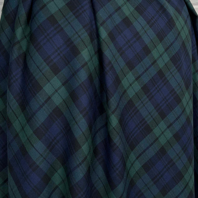 Black Watch Cotton Twill Blue Green Check Fabric Good Old Days Mannequin
