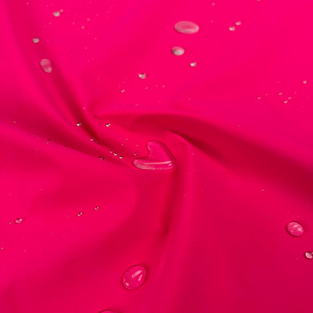 Gore Tex Bright And Beautiful Polyamide Cerise Pink Silver Backing Waterproof Fabric CU Splash