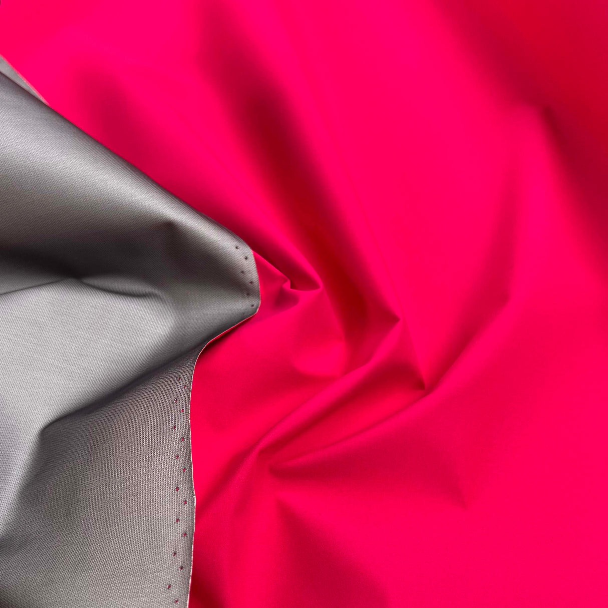Gore Tex Bright And Beautiful Polyamide Cerise Pink Silver Backing Waterproof Fabric CU