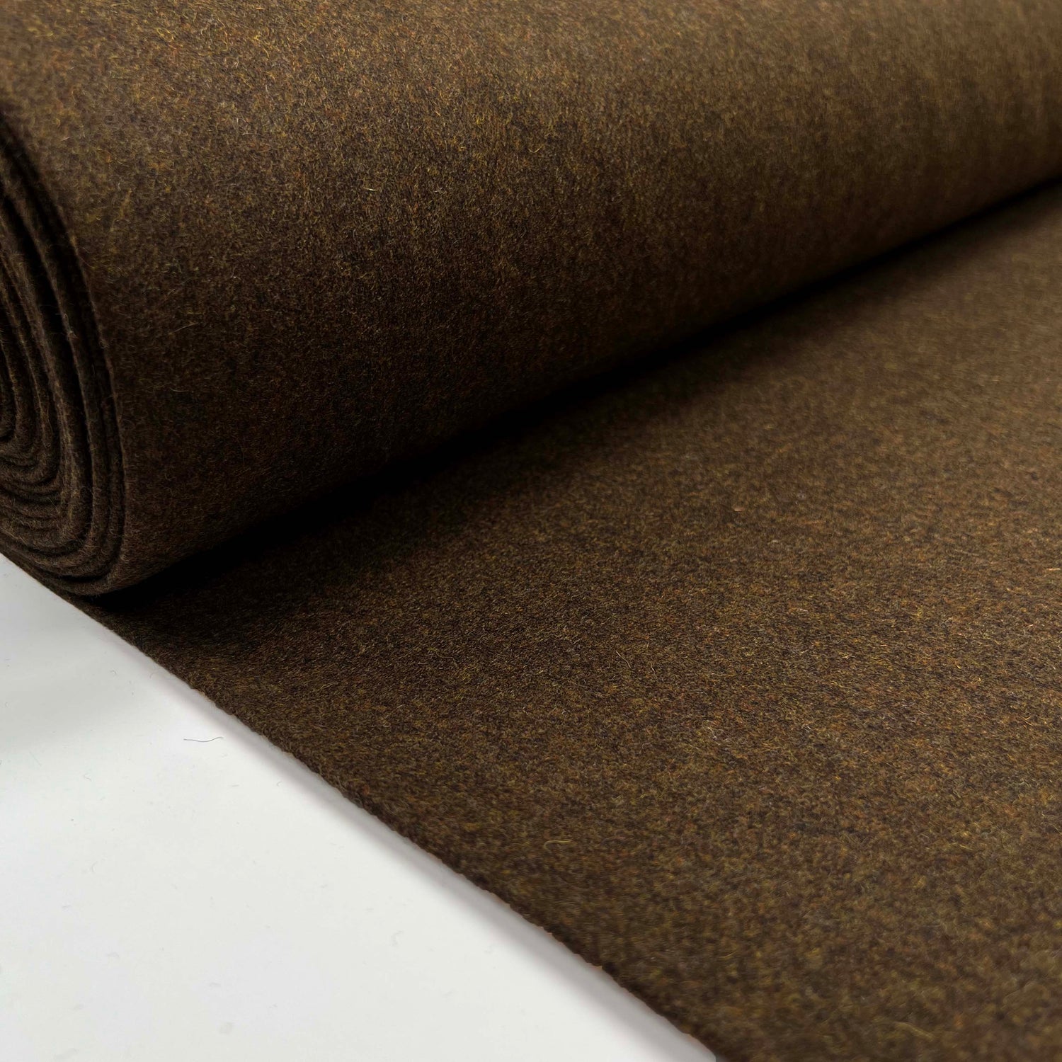 Brown Milled Wool Cashmere Blend Suiting Fabric Great & Small Earth Bolt